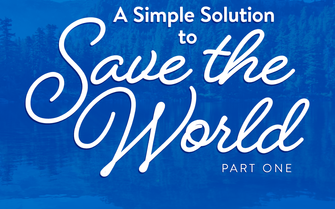 A Simple Solution to Save the World (Part 1) - Immersed in Christ